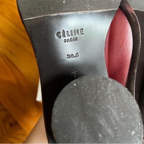 Celine Deep Red Ankle Booties - Picture 3 of 3